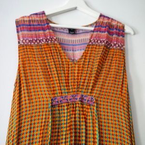 Anthropologie Colorful Patterned Maxi Dress